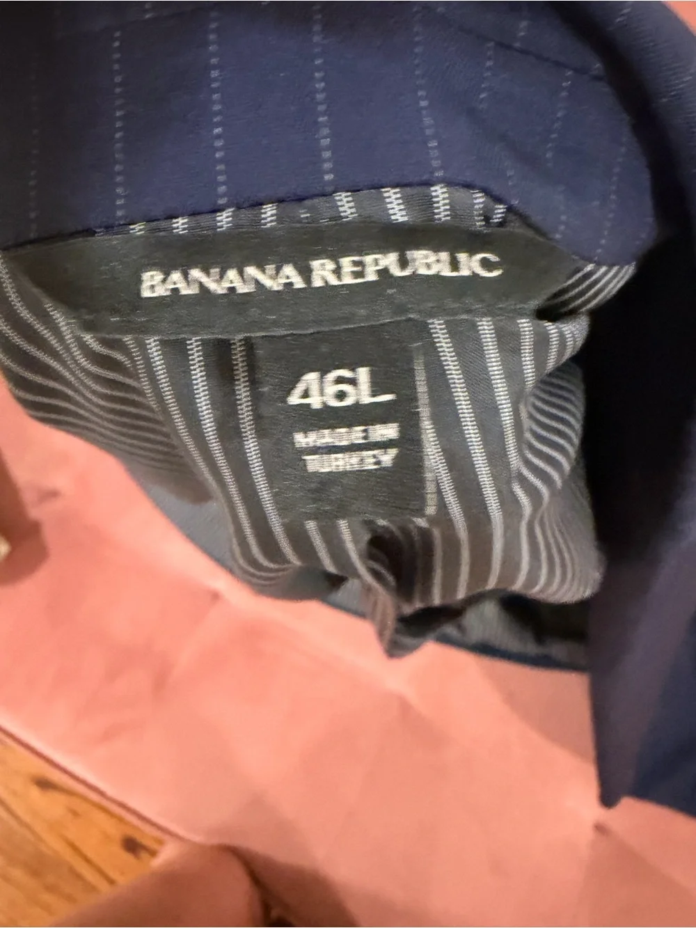 Banana Republic Navy Pinstripe Dress Pants